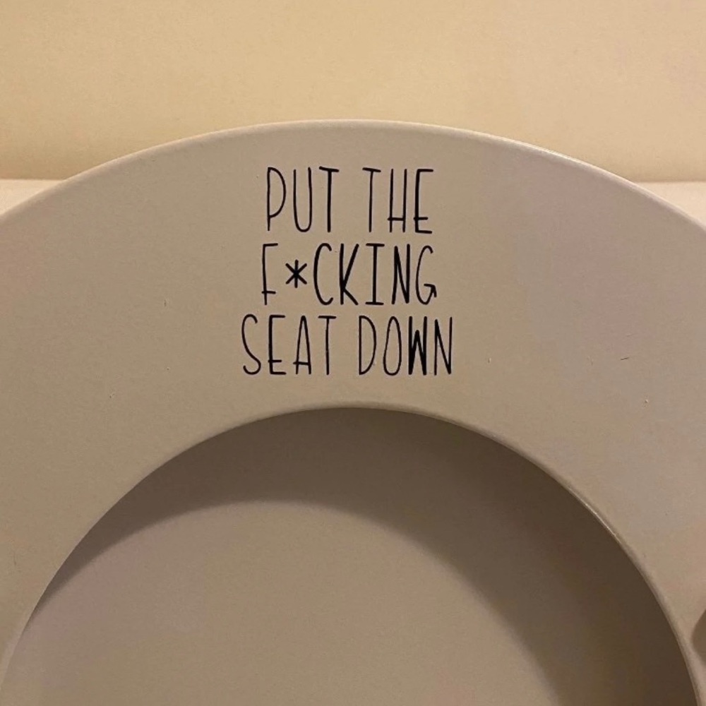 Put The F*cking Seat Down Funny Bathroom Decal